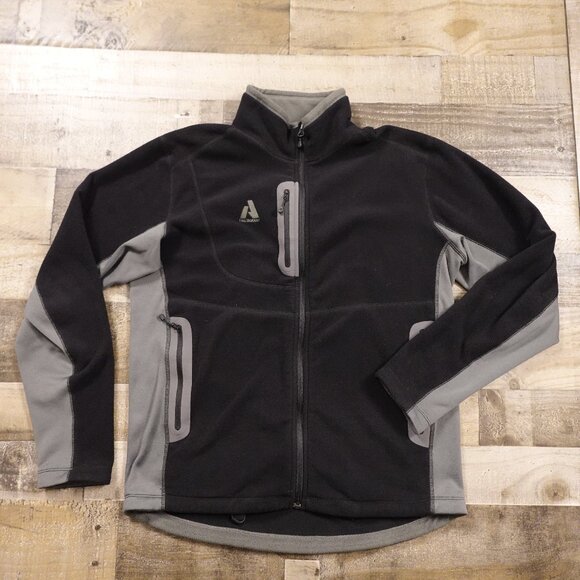 Eddie Bauer First Ascent Polartec WindPro Fleece Jacket Men’s Size L Black/Gray - Picture 1 of 12